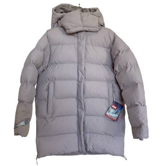 Helly Hansen Puffer Jacket Size Medium M Purple Hooded Aspire